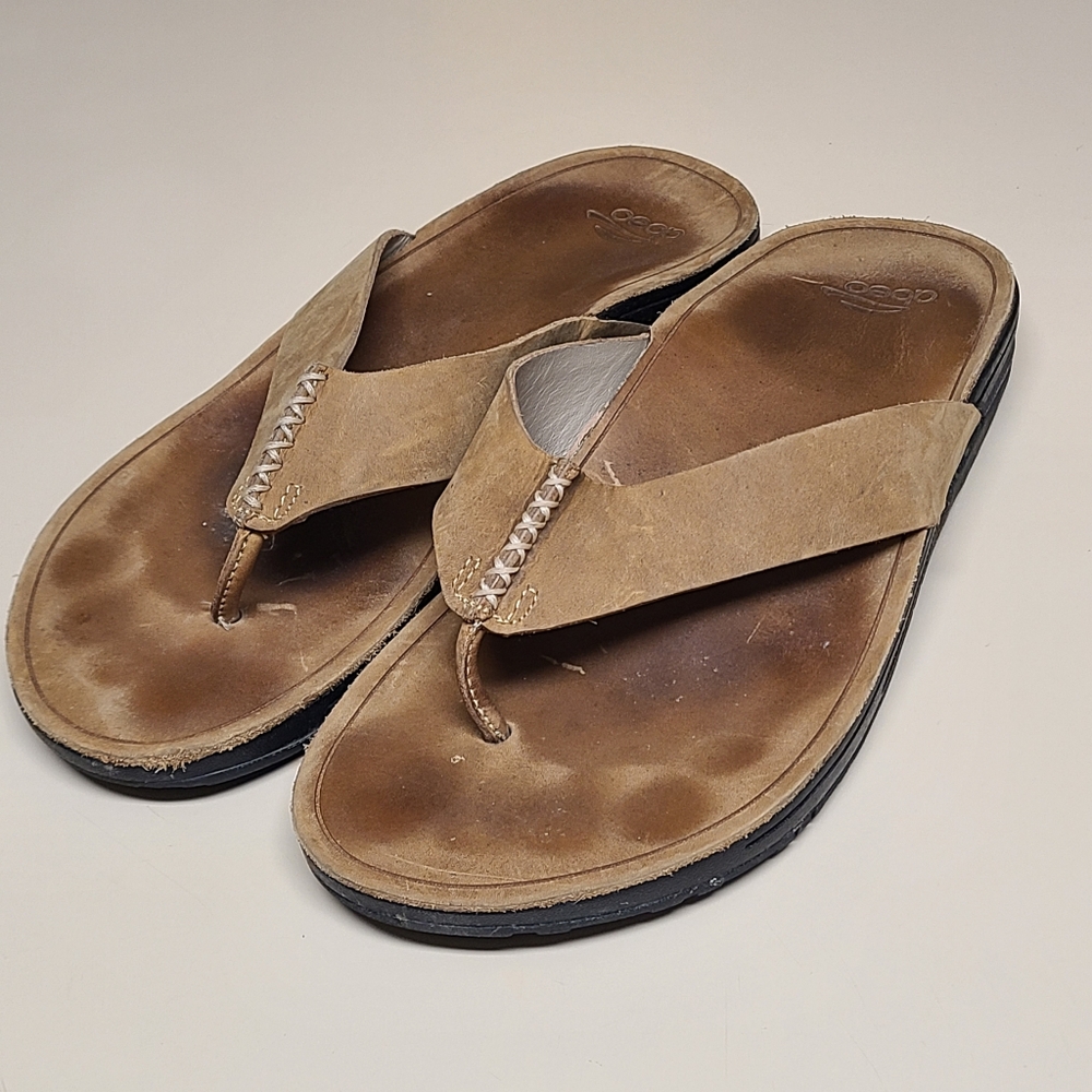Abeo Alec leather flip flop sandals size 12